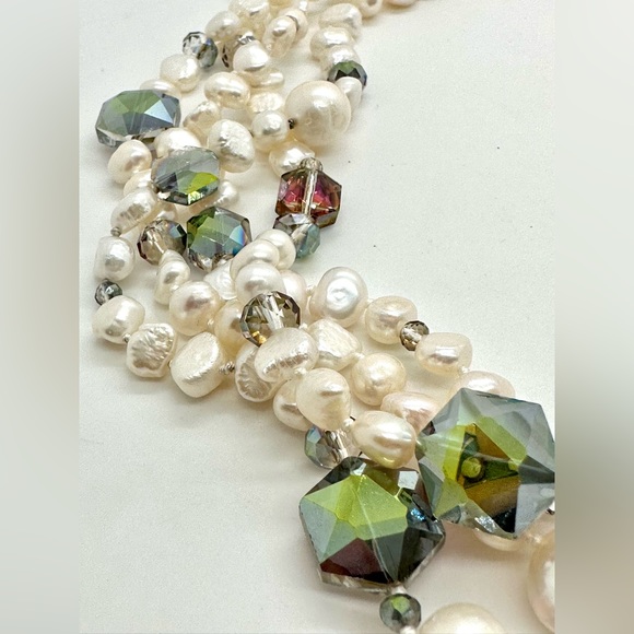GORGEOUS Pearl Heliotrope Statement Necklace - Picture 12 of 17